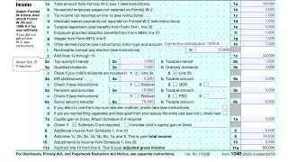 IRS Form 1040 walkthrough (Income)