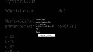 Python Quiz 9 For Beginners 