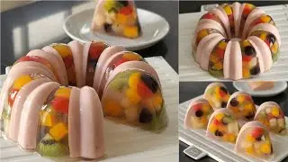 Bisa buat kue ulang tahun, Cara buat puding mewah kayak yang dijual orang2. Fruit pudding [IDEALIFE]