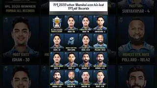 IPL 2020 when Mumbai won his last IPL all Records.