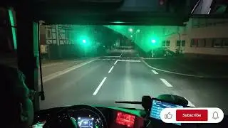 Driving a Bus at Night in Germany 🌙 | Calm POV Night Driving🇩🇪