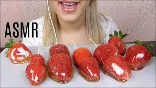 ASMR Candied Strawberries *EXTREME CRUNCH (Whispering) | EatWithJas91