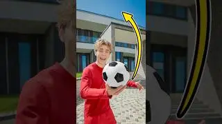 Бросок мяча через дом 🏠 ⚽️