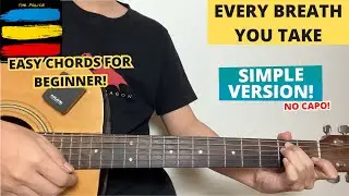 Every Breath You Take - The Police (Guitar Tutorial) Easy Chords For Beginner! No Capo!