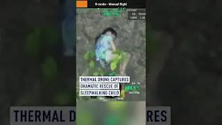 Thermal drone captures dramatic rescue of sleepwalking child