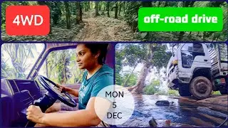 ලොරියක් එලවන කෙල්ලෙක් - A Day in the Life of Truck Driving Girl - Off-Road- 4x4