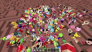 Too Much ALL OLD & NEW Incredibox Sprunki OC Nextbots in GMOD MAZE in Minecraft PE