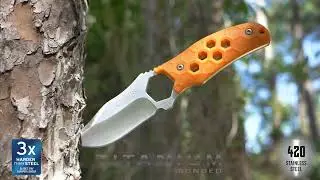 Camillus Comb Fixed Blade Knife with Super Sheath (19490 / 19491).
