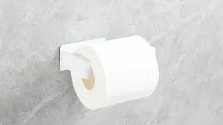 Tecmolog Stainless Steel Paper Holder White Toilet Paper Roll Holders for Bathroom Accessories