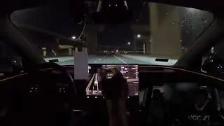 Tesla FSD 14.1.4 Uber отправляет милую молодую пару домой из клуба в центре Хьюстона.