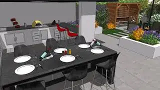 Garden and Landscape design animation for a property in Wakefield