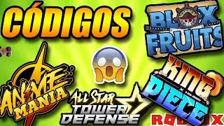 TODOS os C&Oacute;DIGOS ATIVOS de ANIME MANIA, BLOX FRUITS, KING PIECE e ALL STAR TOWER DEFENSE! - ROBLOX