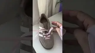 How to Lace Adidas Gazelle with Satin Ribbon Laces #adidasgazelle #shoelacetying #adidas #ribbon