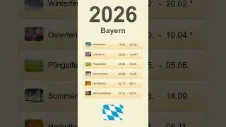 Ferien Bayern 2026