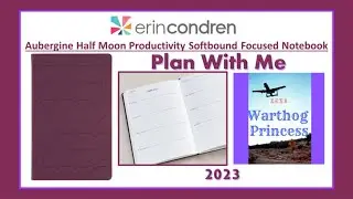 Plan With Me &mdash; Erin Condren Aubergine Half Moon A5 Softbound Focused Planner 2023 💜