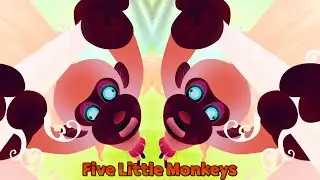 🐒 [1 MINUTE LOOP] 5 Little Monkeys Remix Sound Variations 🎶 Multiple Fun Versions @MonkeyRhymesHub
