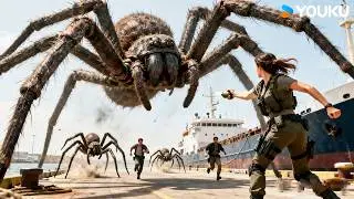 🕷️Female mercenary prepared to perish with a giant mutant spider | Crazy Spider |YOUKU MONSTER MOVIE