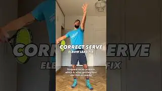 CORRECT SERVE - ELBOW LEAD FIX! #tenfitmen #tennisserve #tennistips #tenniscoach #tennisdrills