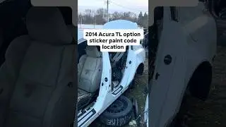 2014 Acura TL option sticker RPO code exterior paint and interior trim code production date location