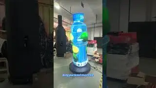 Stand Out with the 3D LED Bottle Display: Eye-Catching Design Meets Video Advertising #ledinnovation