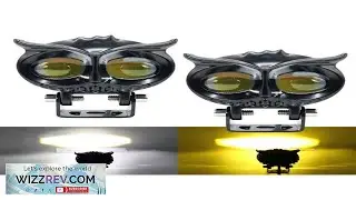 1pc 20W Motorcycle Spotlights Led 3000lm Yellow White Owl Four Mode Strobe Review