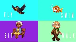 Learn Action Words for Kids | Fun Verbs with Easy Examples 👏🚶&zwj;♂️🍽️