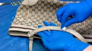 How to clean the light leather handbag - Focus on light color leather.