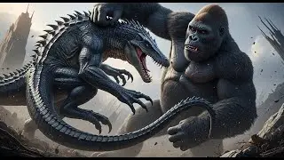 The ULTIMATE EPIC BATTLE: King Kong vs askeptosaurus - Fan Animation