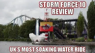 Storm Force 10 Review, Drayton Manor BEAR Flume Ride | UK's Most Soaking Water Ride