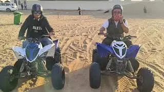 Quad Biking In Sand Dunes Dubai 🤩 #quadbike #quadbiking #quads #biking #sanddunes #dubai #dubaicity