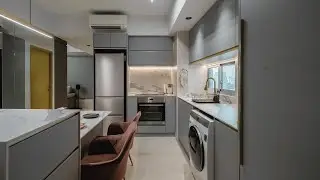 [Singapore Interior Design] Luxury Contemporary Condo Renovation with Movable Kitchen Island