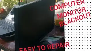 HOW TO REPAIR COMPUTER MONITOR BLACKOUT/ CONVERTING FLORESCENT TYPE BACKLIGHT TO LED TYPE BACKLIGHT