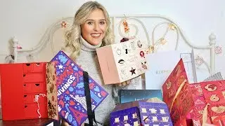 BEAUTY ADVENT CALENDAR OPENING 2017 | Charlotte Tilbury, Kiehls, Clarins, The Body Shop, Elemis, M&S