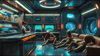 Station Security Rushed to the Bar Fight&mdash;Found the Human Cleaning Glasses While Six Aliens Groaned