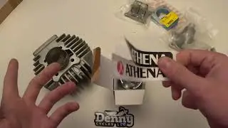 Unboxing a Puch Athena AJH 45mm 70cc Complete Reed Cylinder Kit - Bing Version