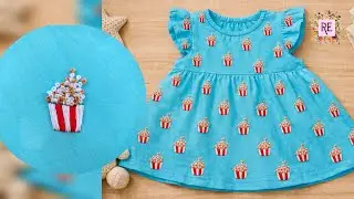 Hand embroidery baby dress, easy embroidery on baby dress, popcorn embroidery design on baby dress