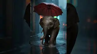 A Baby Elephant in the Rain&hellip; Holding an Umbrella ☔🐘