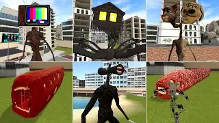 ALL TRAIN EATER vs SIREN HEAD vs TREVOR HENDERSON in Garry's mod