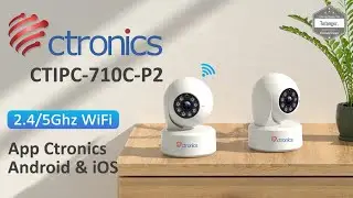 Ctronics 2.5K 4MP PTZ WiFi камера наблюдения 2.4 и 5Ghz -Ctronics CTIPC-710C-P2 -Приложение Ctronics