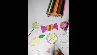 Easy Lemon Sketch Drawing for Kids | Step-by-Step Pencil Drawing & Color Filling