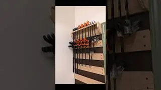 french cleat clamp storage rack #diy #woodwork #woodshop #tools