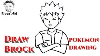 How to Draw BROCK from Pokemon. | Easy Pokemon drawing.