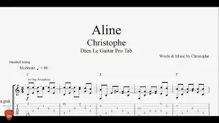 Christophe - Aline - Guitar Tabs