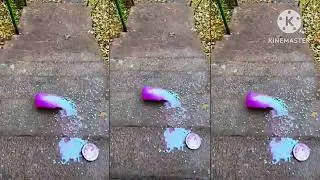 Rolling colourful bottles 🌈