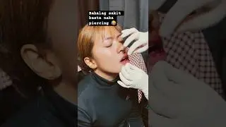 Watch her doing Labret Piercing  ||Sam's Piercing ||Certified Piercer ||eyebrows piercing
