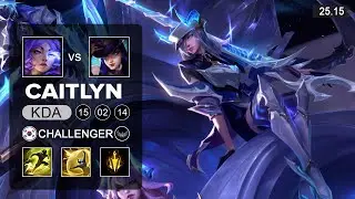 Caitlyn vs Yunara ADC - KR Challenger - Patch 25.15 Season 15