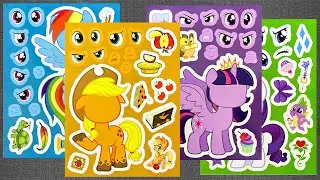 [Paper diy] My Little Pony Princess Sticker Book 👑✨ Rainbow Dash, Pinkie Pie | Cute Paper DIY