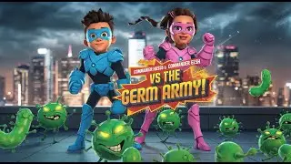Commander Hassan or Commander Eesha vs Germ Army Kids Moral Story Cleanland Heroes Battle for Health