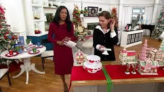 3-Tier Ceramic Cake Stand with Ribbon by Valerie on QVC