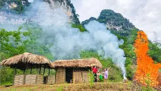 full video :200 days from START to END of the journey of building a bamboo house alone in the forest